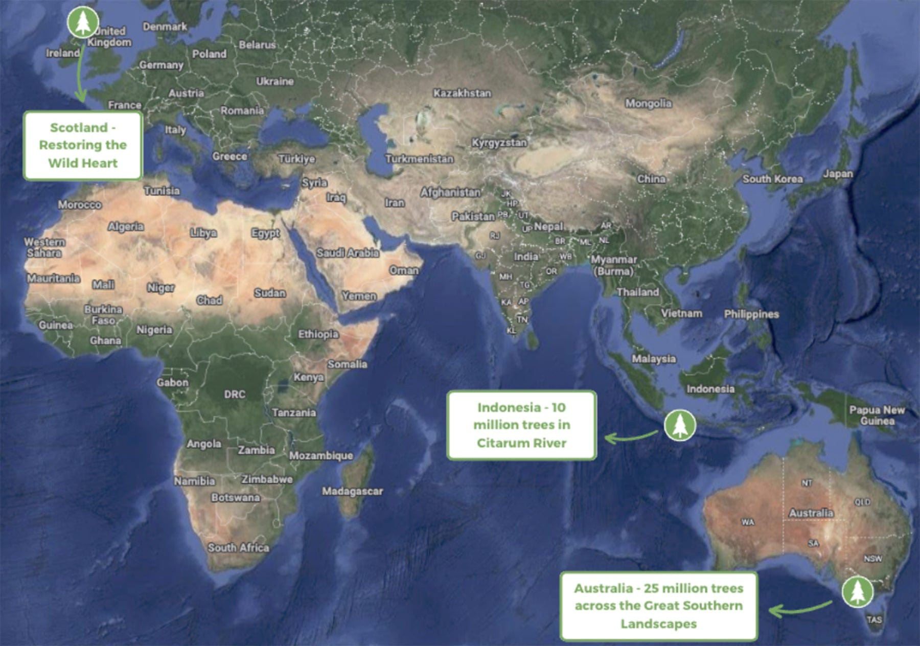 AstraZeneca AZ Forest Program map