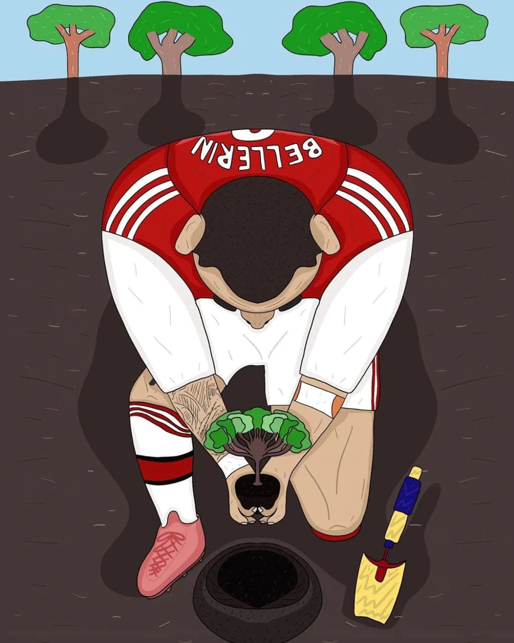 hector bellerin planting art