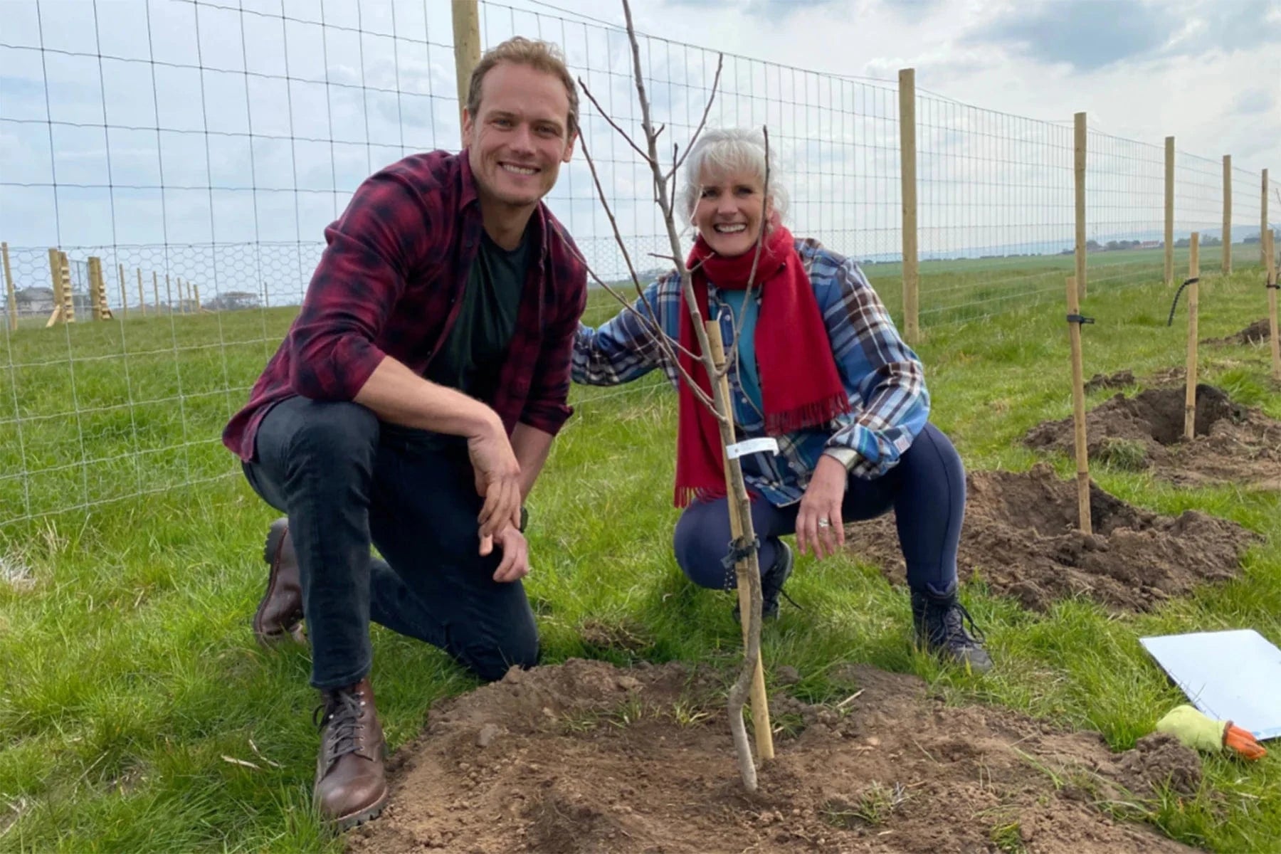 sam heughan my peak challenge planting