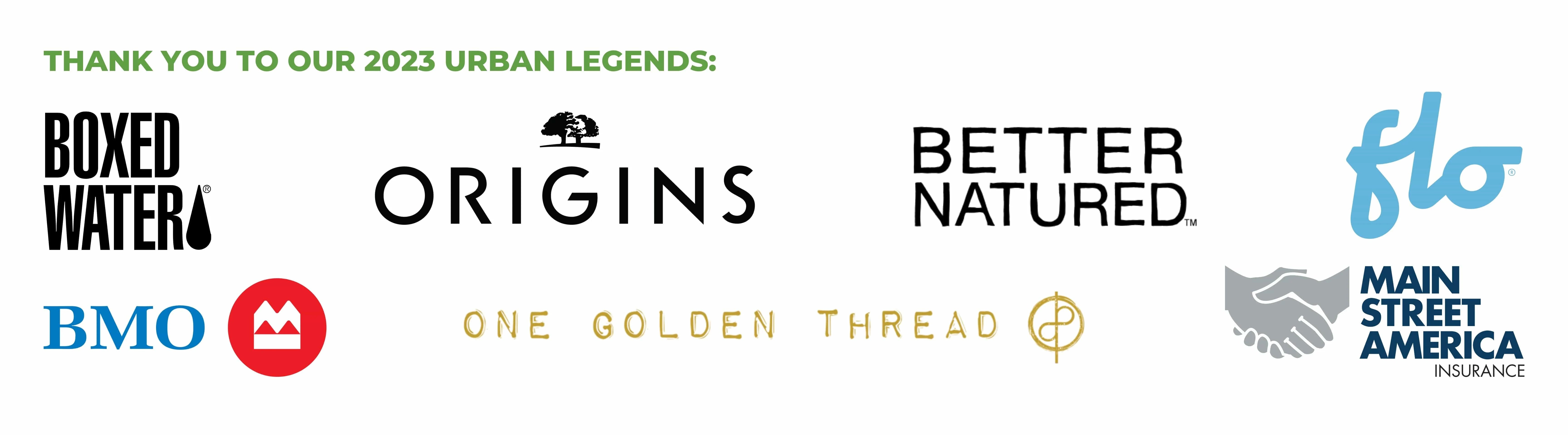 urban legend 2023 sponsors banner