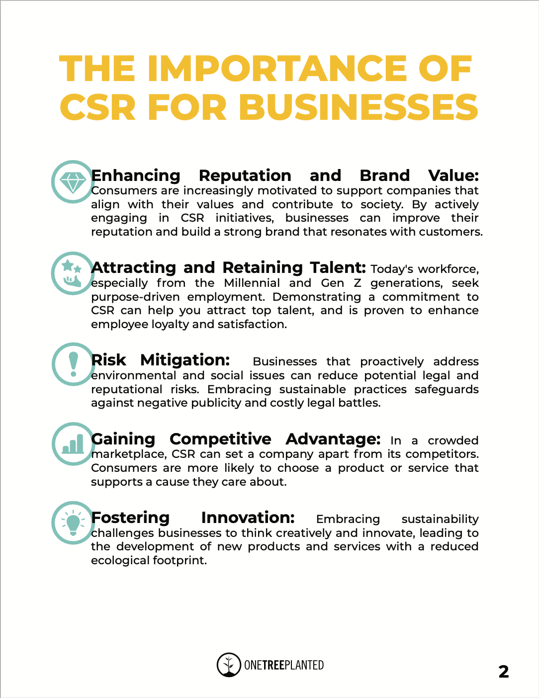 CSR: Corporate Social Responsibility | One Tree Planted