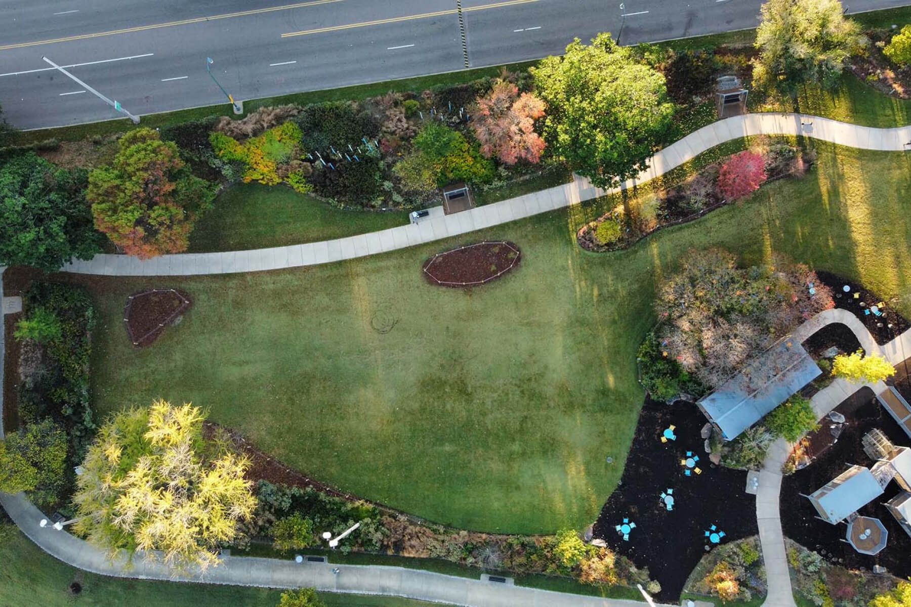 Urban Forestry Action Fund - aerial view of urban park