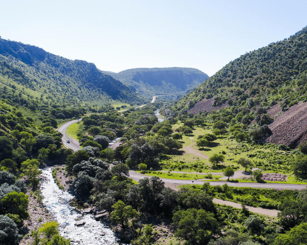 River and mountains landscape Mexico