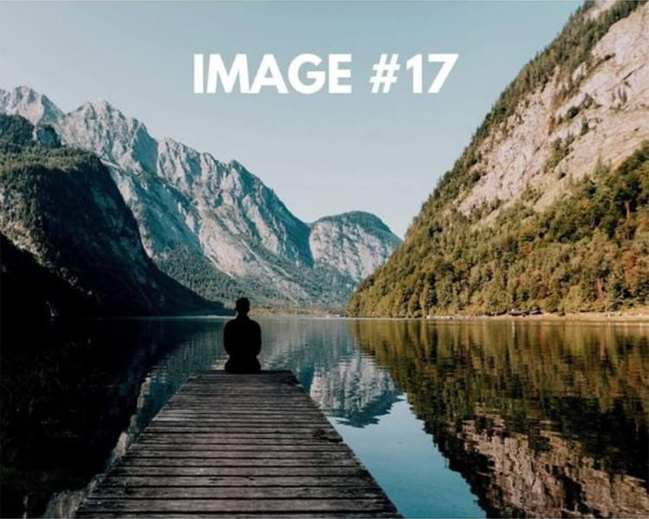 Custom greeting card image 17 - Person sitting and looking at water